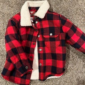 Gap Flannel Sherpa jacket size 12-18 mo